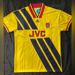 Arsenal Retro Soccer Jersey 1993/1994 Away Yellow